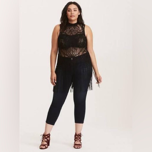 Torrid Black Lace Sleeveless Top - Picture 7 of 7
